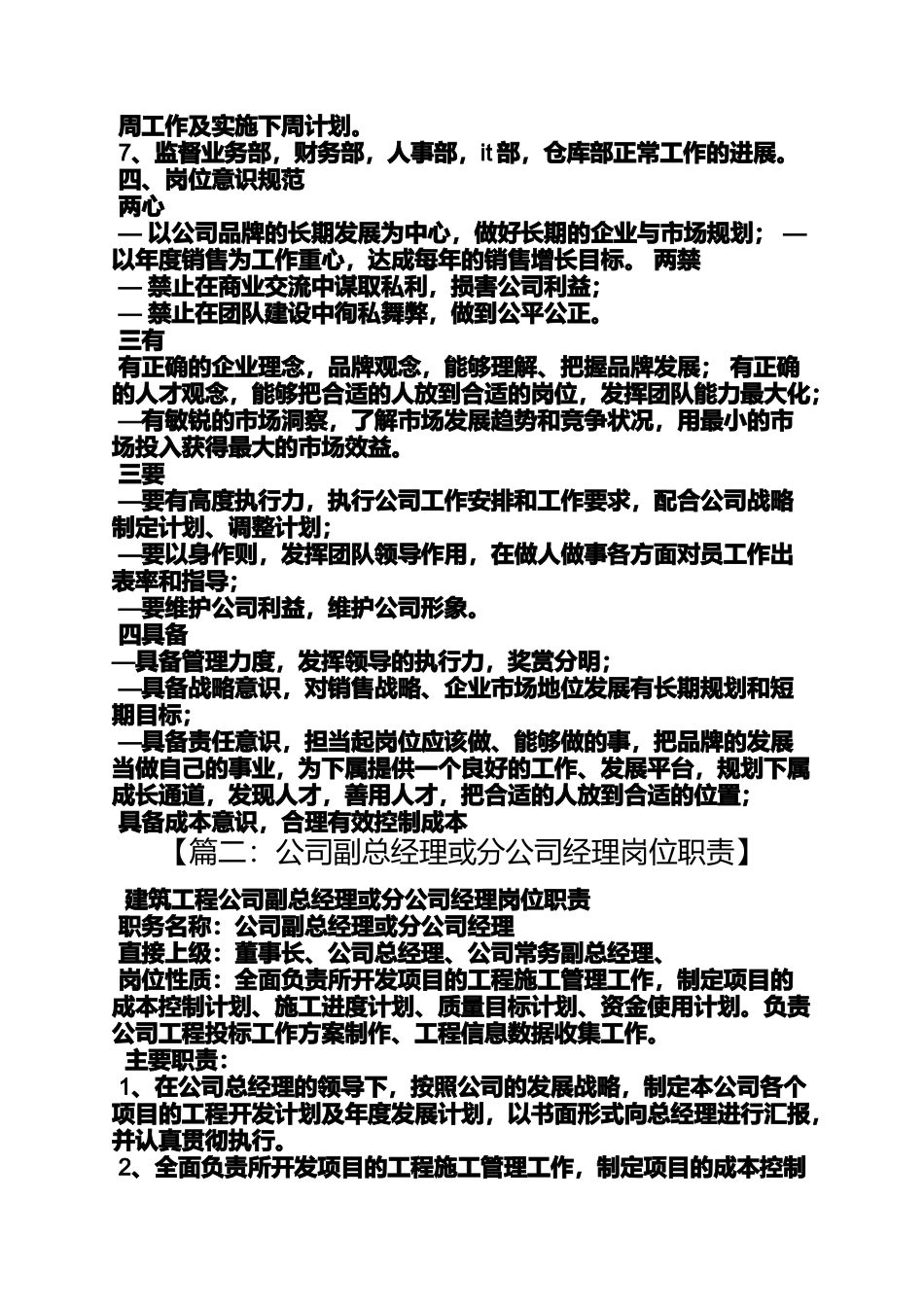 分公司副总岗位职责_第3页