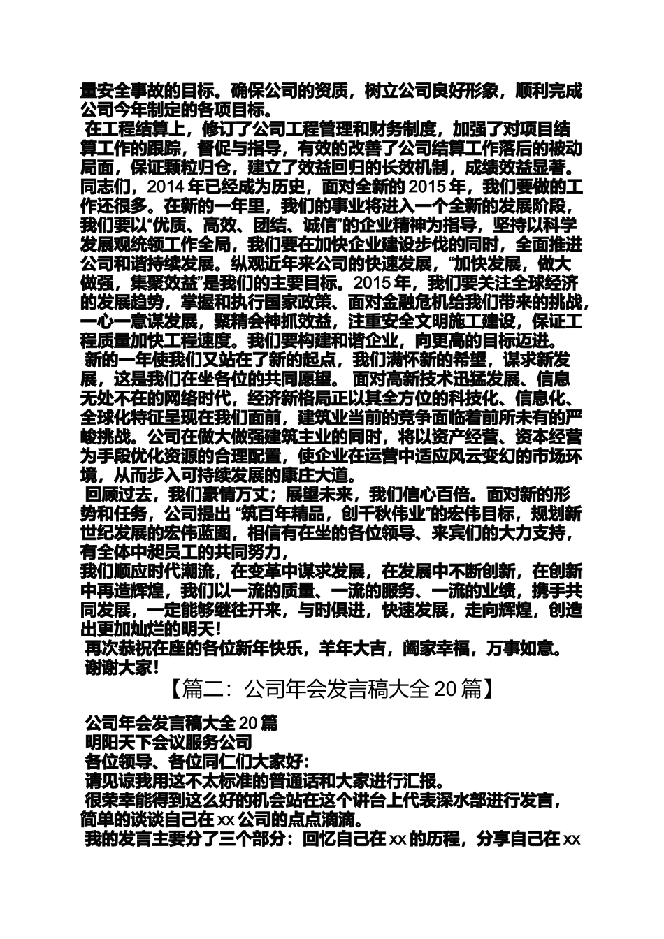 分公司年会发言稿_第2页