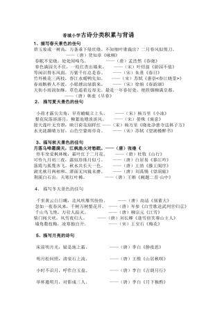 分类古诗积累