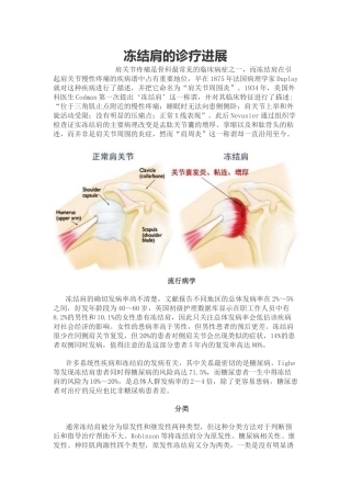 冻结肩的诊疗进展
