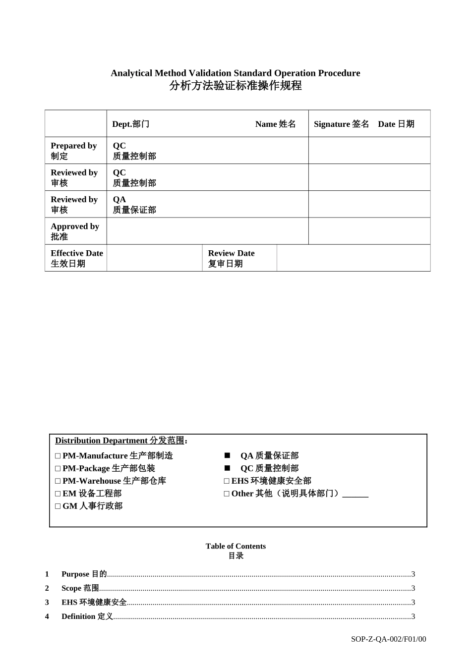 分析方法验证标准操作规程_第1页