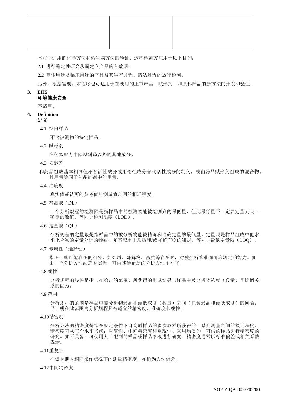 分析方法验证标准操作规程_第3页