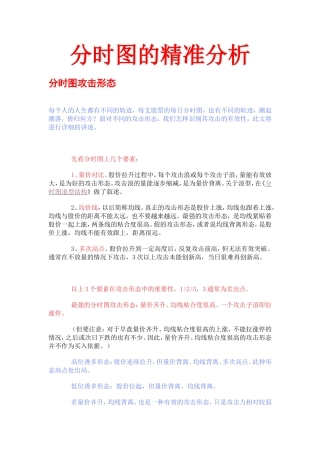 分时图的精准分析