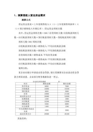 分析企业资金运营状况案例