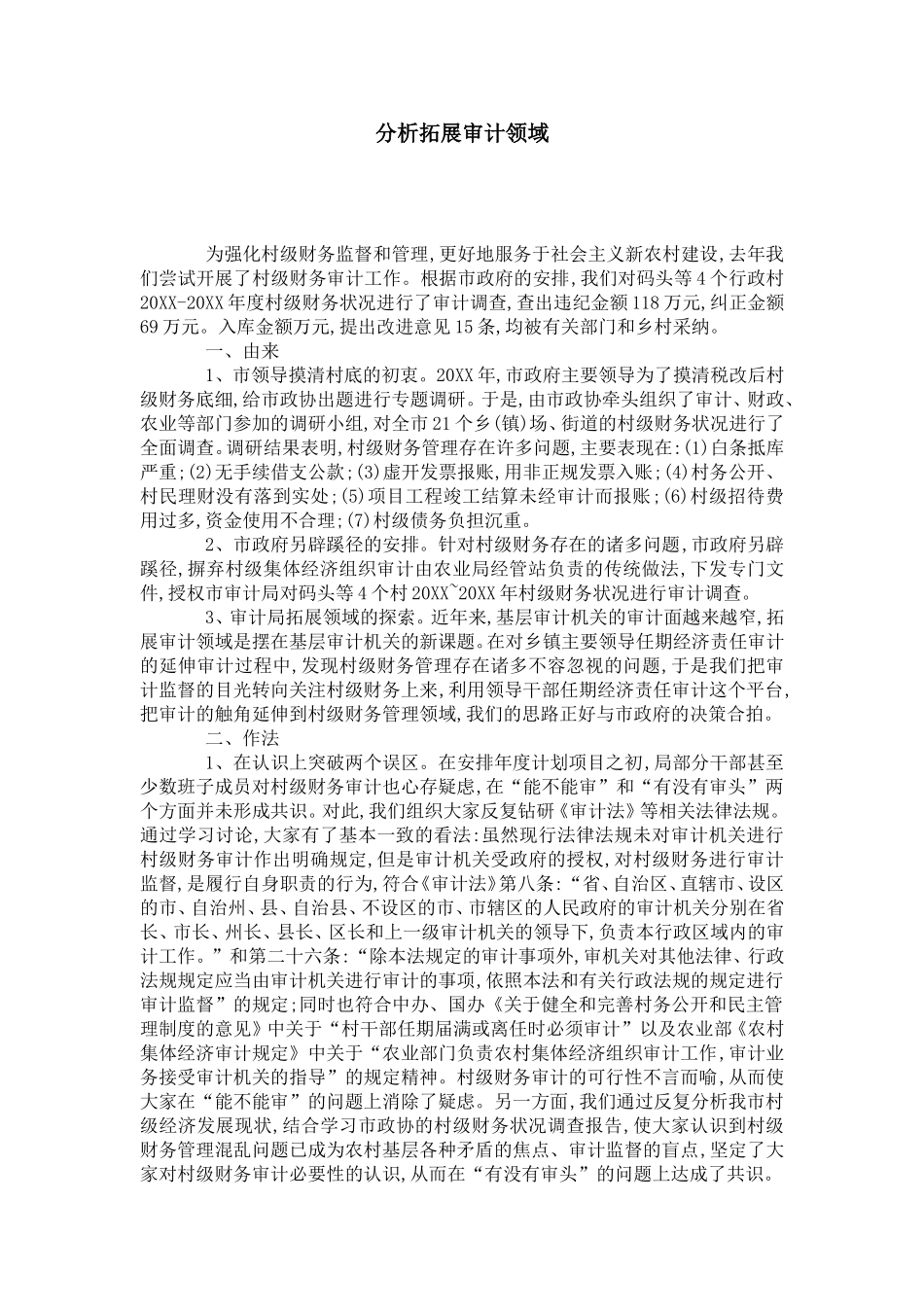 分析拓展审计领域_第1页