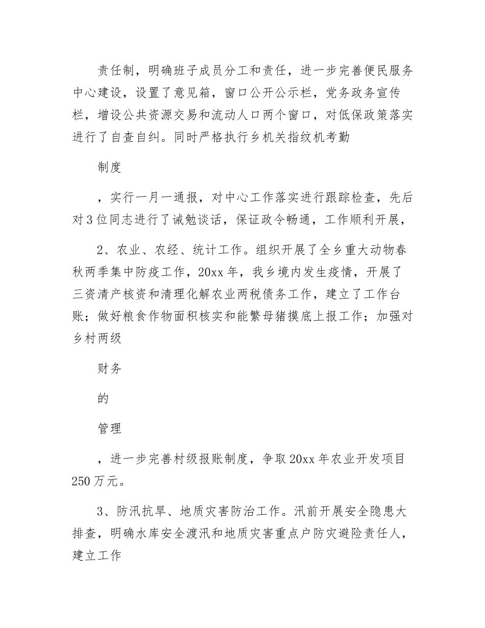 副乡长个人述职报告_第3页