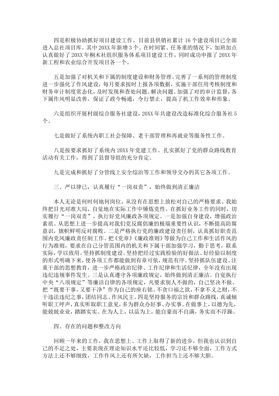 副职个人述职报告范文-精选模板_第2页