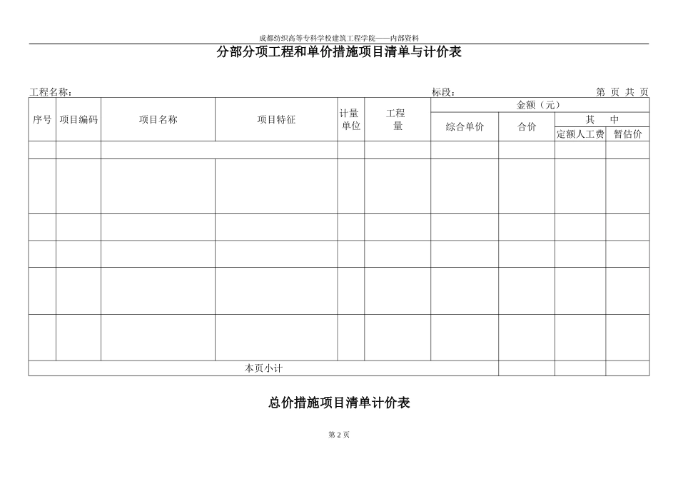 分部分项工程量清单综合单价分析表_第2页