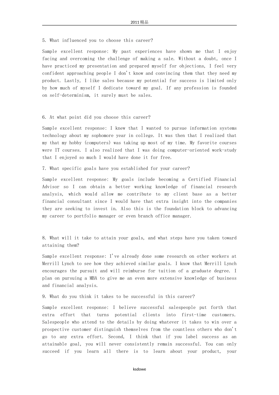 分享常见英文面试题109及答案_第2页