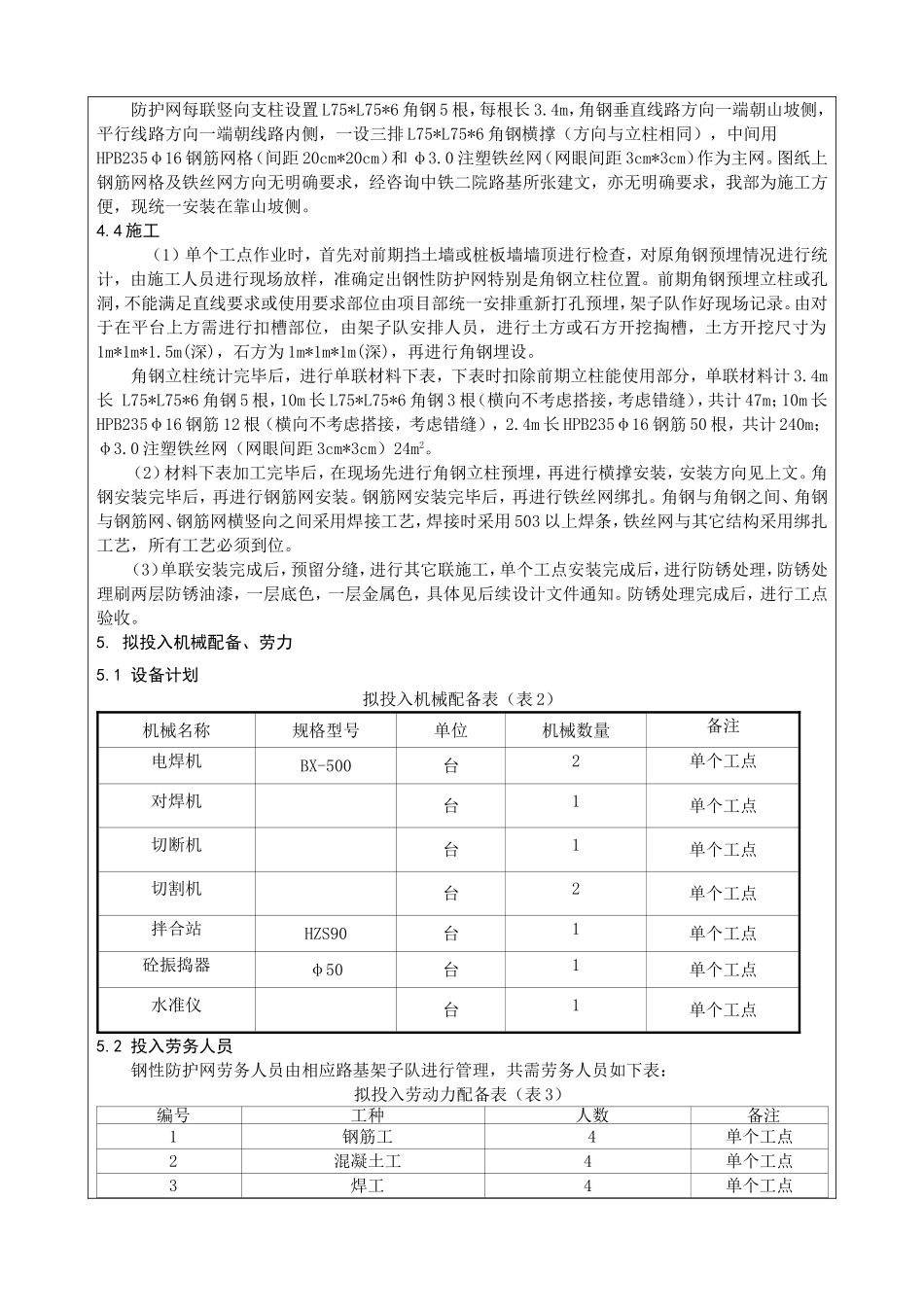 刚性防护网施工技术交底_第3页