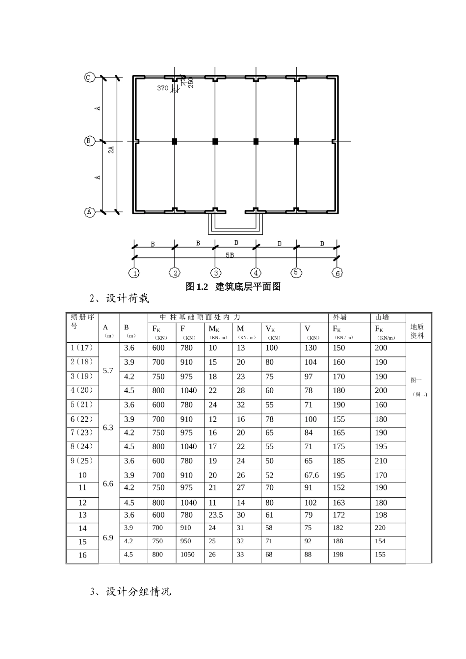 刚性基础、独立基础、桩基础设计--任务书_第3页