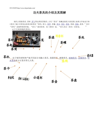 功夫茶具的介绍及其图解