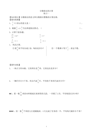 分数除法练习题(同名18343)