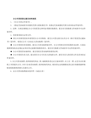 分公司变更登记(负责人)