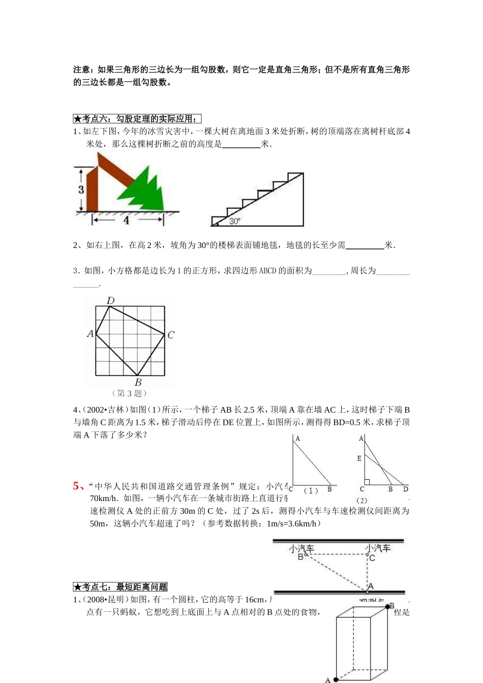 勾股定理实数复习及测试_第3页