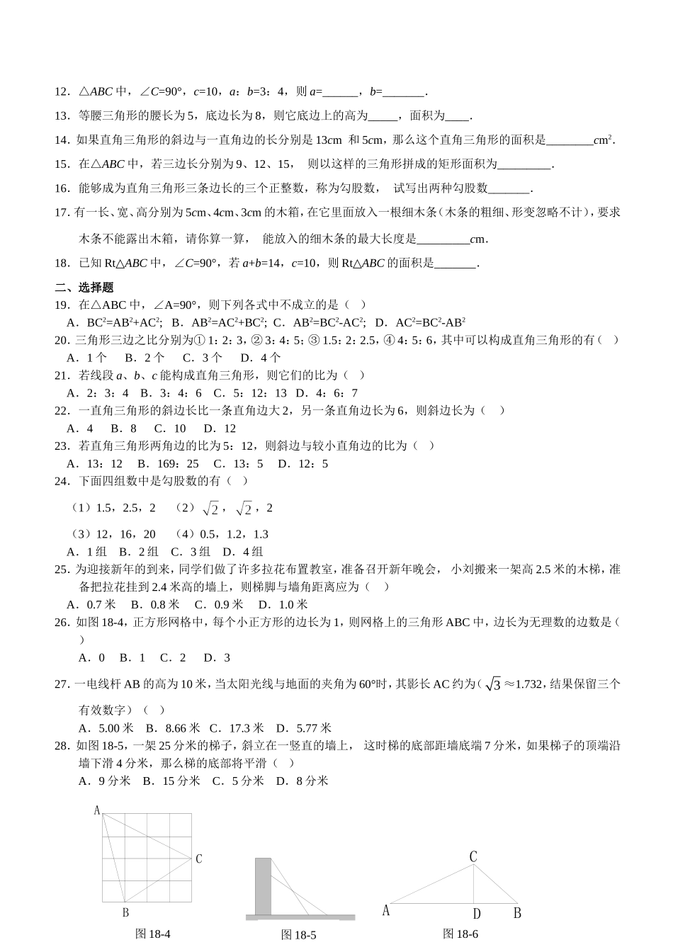 勾股定理专题训练_第2页