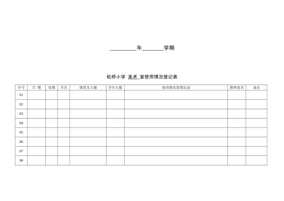 功能室使用情况登记表_第3页