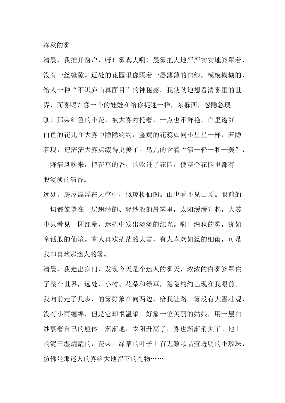 关于《雾的作文》_第3页