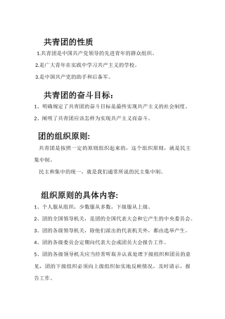 共青团的性质