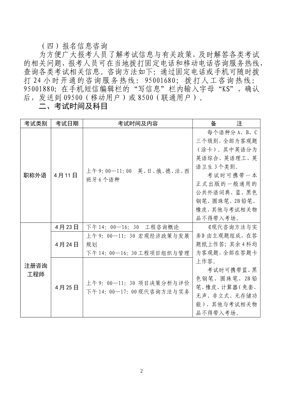 关于2004年度全国职称外语等级考试_第2页