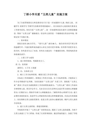 关爱五类儿童实施方案