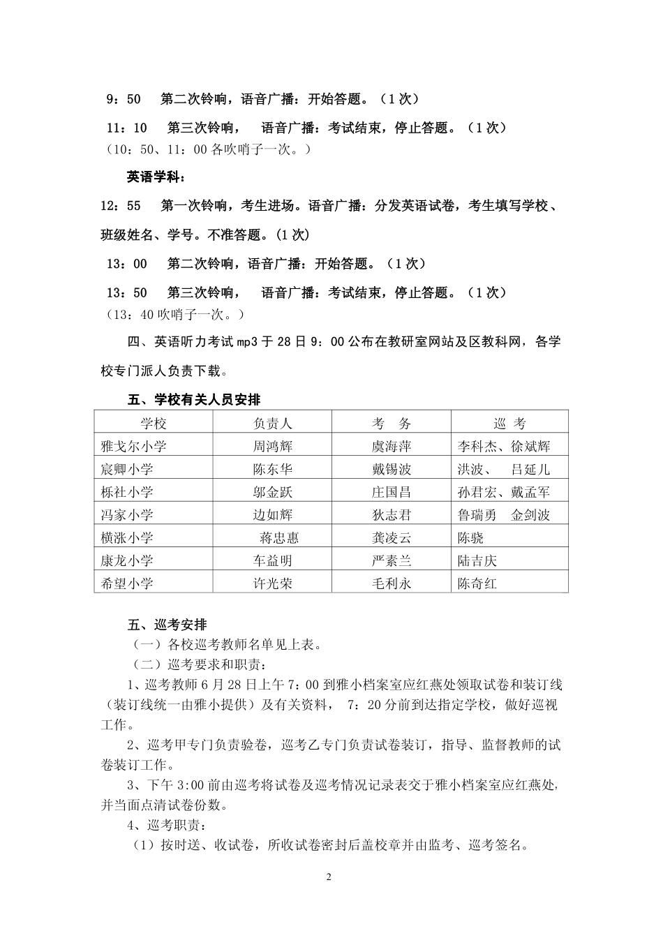 关于2008学年度第二学期石矸街道小学1-5年级期末.doc_第2页