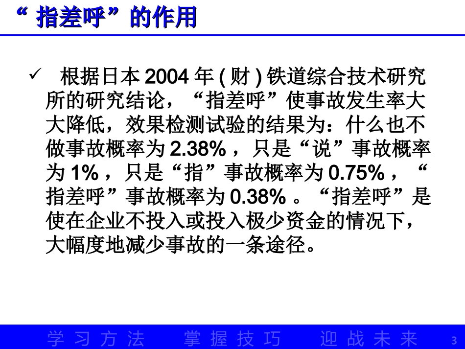指差确认法班组安全管理方法之一培训课件_第3页