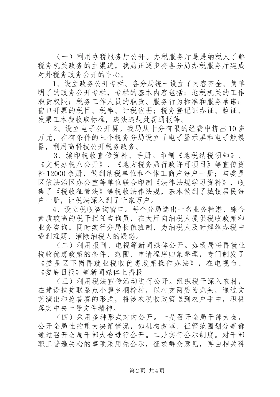 地税局政务公开工作总结_第2页