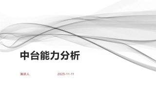 中台能力分析