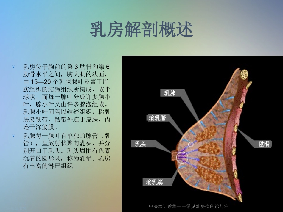中医培训教程常见乳房病的诊和治_第2页