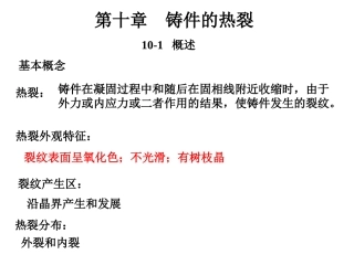 铸造热裂原理和防控