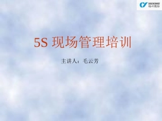 5S管理培训教程