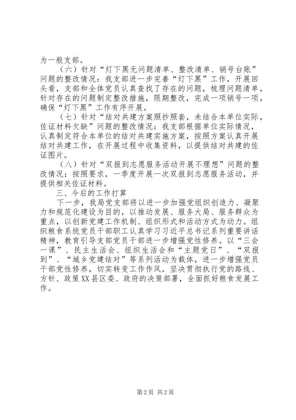 第二季度党建工作督查整改报告_第2页