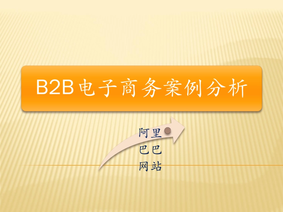B2B阿里巴巴案例分析_第1页