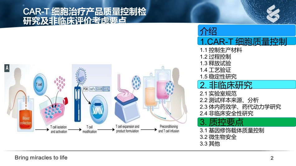 CART细胞产品的质量控制和非临床研究一般原则和关键问题_第2页