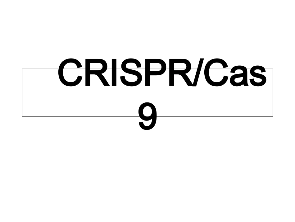 CRISPRCas9CAS9技术_第1页