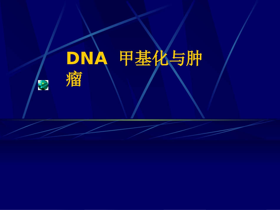 DNA甲基化和肿瘤关系_第1页