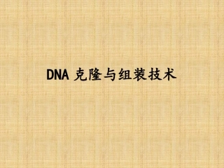 DNA克隆与组装技术