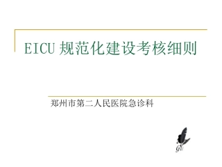 EICU规范化建设考核评价细则解析