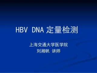 HBVDNA定量检测