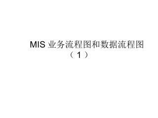 MIS业务流程图和数据流程图