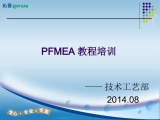 PFMEA培训资料