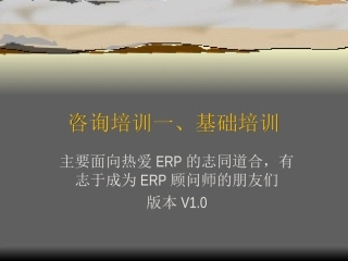 SAP内部顾问培训资料
