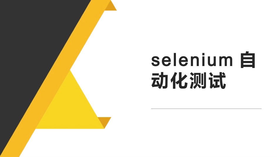 selenium自动化测试_第1页