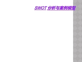 SWOT分析与案例模型课件