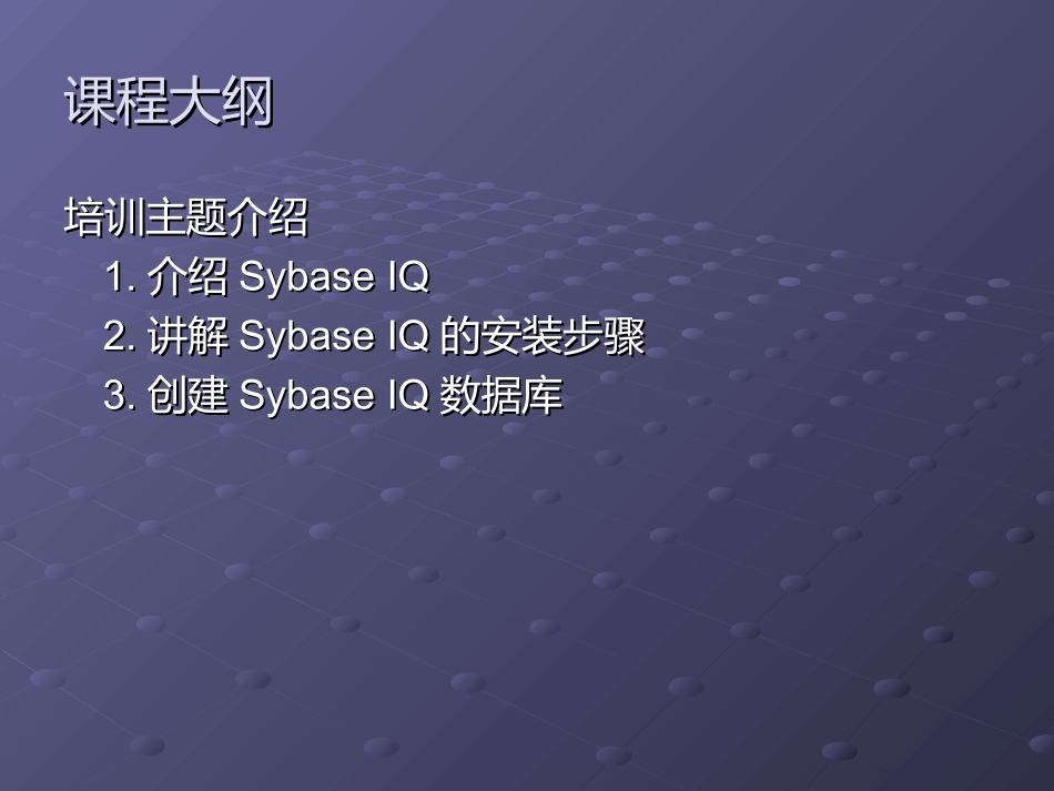 SybaseIQ培训教程第一天_第2页