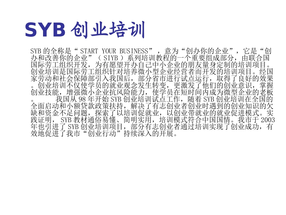 SYB创业培训资料_第2页