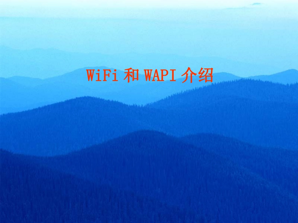 WiFi培训资料_第1页