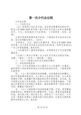 第一次少代会议程