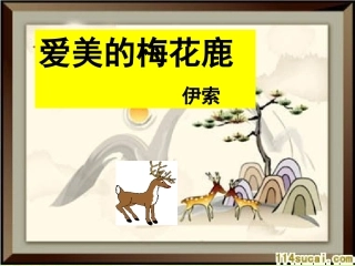 爱美的梅花鹿课件